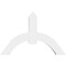 Ekena Millwork Archdale Architectural Grade PVC Gable Bracket, 48"W x 32"H x 6"D x 6"F, 16/12 Pitch GBP048X32X0606ARC00 - alternate 2